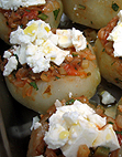 Gefüllter Kohlrabi mit Schafskäse