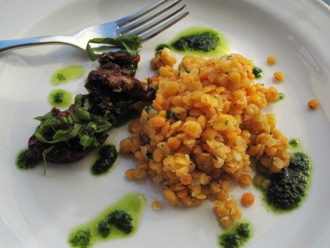 Roter Linsensalat mit Thymian